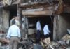 Fire destroyed business: Shops continued to smolder for the second day, shopkeepers kept searching for goods in the pile of ashes